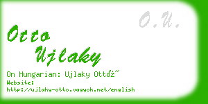 otto ujlaky business card